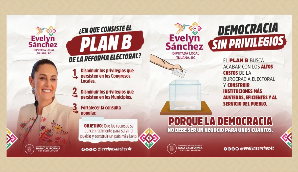Respaldo el Plan B de la reforma electoral para avanzar hacia un sistema más austero, eficiente y cercano a la ciudadanía.
